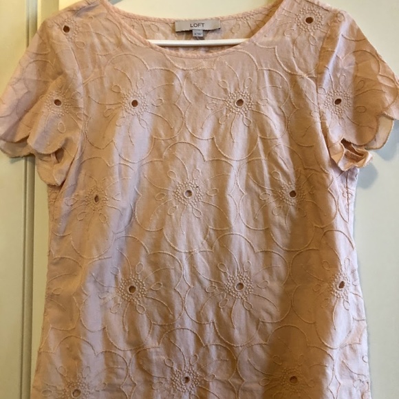 Loft blush flower top - Picture 1 of 4